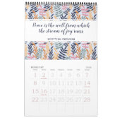 Calendrier Citation Inspirationnelle Stylish Botanical Floral (Feb 2026)