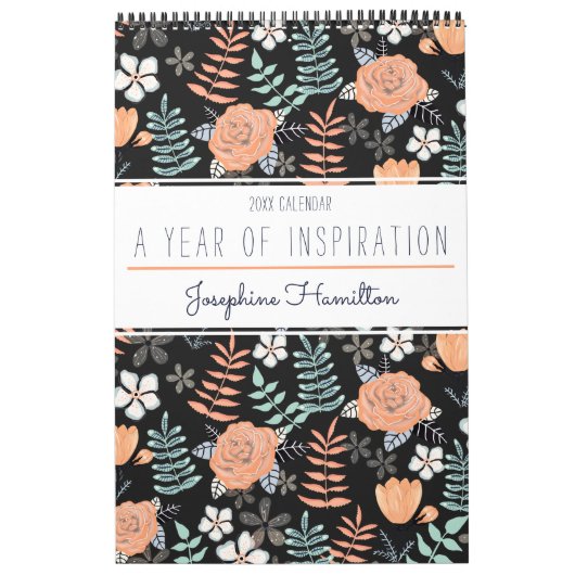 Calendrier Citation Inspirationnelle Stylish Botanical Floral (Protection)