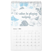 Calendrier Citations amusantes de Mahjong 2024 (Jan 2026)