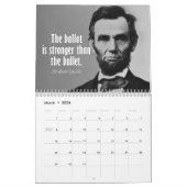 Calendrier Citations de Abe Lincoln avec photo (Mar 2026)