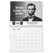 Calendrier Citations de Abe Lincoln - Logo d'entreprise promo (Mar 2026)
