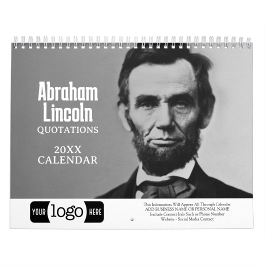 Calendrier Citations de Abe Lincoln - Logo d'entreprise promo (Protection)