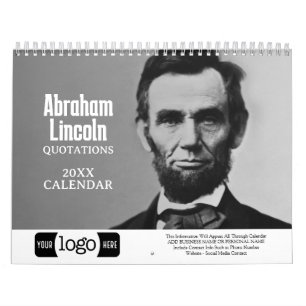 Calendrier Citations de Abe Lincoln - Logo d'entreprise promo