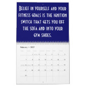 Calendrier Citations de motivation de forme physique (Feb 2027)
