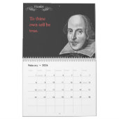 Calendrier Citations de Shakespeare.  2014 (Feb 2026)