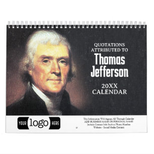 Calendrier Citations de Thomas Jefferson Logo Entreprise Prom