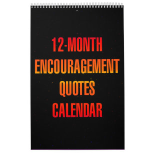 Calendrier Citations d'encouragement de 12 mois