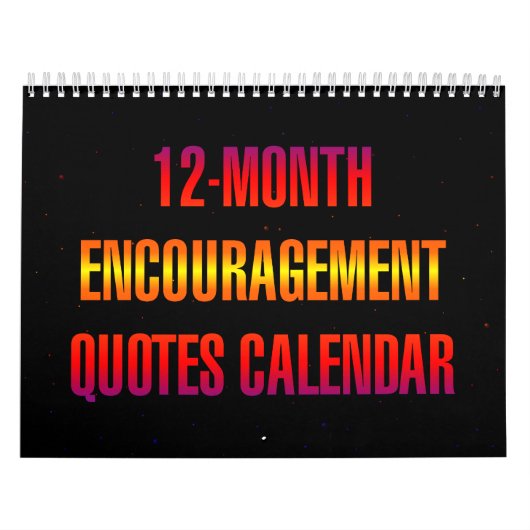 Calendrier Citations d'encouragement sur 12 mois (Protection)