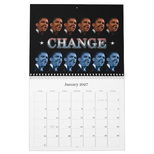 Calendrier Citations d'Obama - customisées (Jan 2027)