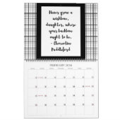 Calendrier Citations en noir et blanc (Feb 2026)