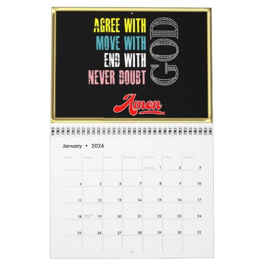 Calendrier Citations Et Déclarations De La Bible De Jésus (Jan 2026)