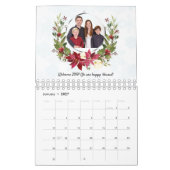 Calendrier Citations Inspirantes Monogramme Floral Wreath (Jan 2027)