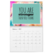 Calendrier Citations Inspirationnelles Abstraites de la peint (Feb 2027)