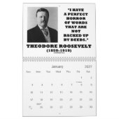 Calendrier Citations inspirées de Theodore Roosevelt (Jan 2027)