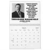 Calendrier Citations inspirées de Theodore Roosevelt (Mar 2027)
