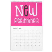 Calendrier Citations motivationnelles Good Vibes Rose White 2 (Jan 2026)