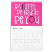 Calendrier Citations positives Good Vibes Arc-en-ciel rose 20 (Feb 2026)