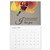 Calendrier Citations Romantiques Inspirationnelles (Jan 2027)