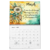 CALENDRIER CITE CHRÉTIENNE | BIBLE VERSE BOHO CHIC DESIGN (Mar 2027)