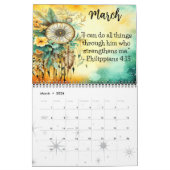 CALENDRIER CITE CHRÉTIENNE | BIBLE VERSE BOHO CHIC DESIGN (Mar 2026)