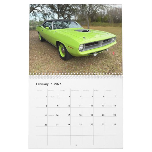 Calendrier Classic Cars 2 Calendar (Feb 2026)