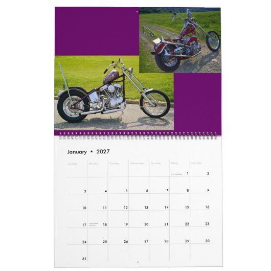 Calendrier Classic Motorcycle Choppers II 2015.. (Jan 2027)