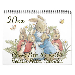Calendrier Classic Peter le lapin Beatrix Potter Vintage