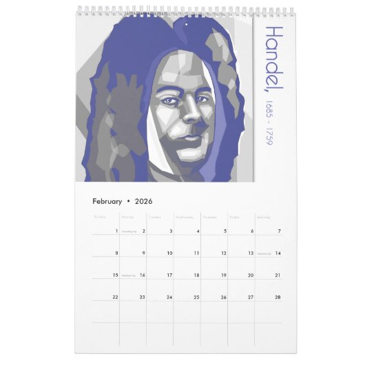 Calendrier Classical Composers Calendar (Feb 2026)