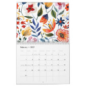 Calendrier classique de fleurs sauvages 2026 (Feb 2027)
