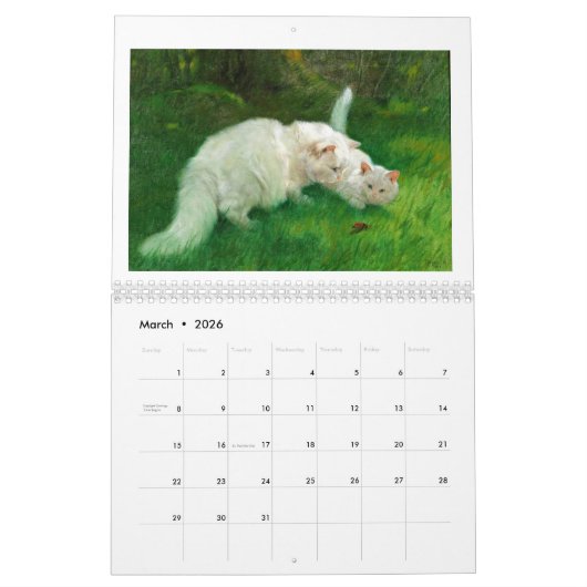 Calendrier classique du chat 2018 (Mar 2026)