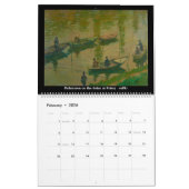 Calendrier Claude Monet - Bateaux sur l'eau (Feb 2026)