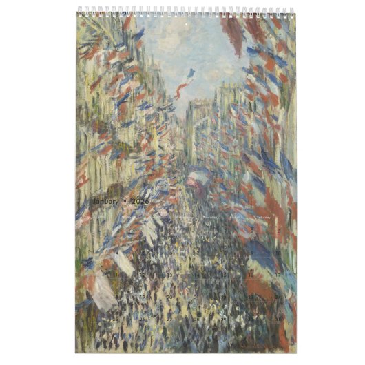 Calendrier Claudes Monet (Jan 2026)