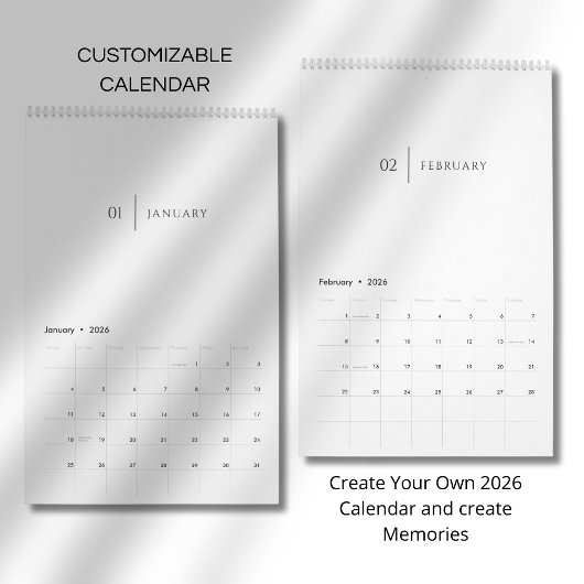 Calendrier Clean Elegant Layout