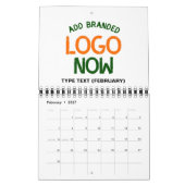 CALENDRIER CLIENT SIMPLE CONTEMPORAIN PROPRE BLANC MODE (Feb 2027)