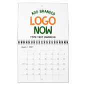 CALENDRIER CLIENT SIMPLE CONTEMPORAIN PROPRE BLANC MODE (Mar 2027)