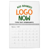 CALENDRIER CLIENT SIMPLE CONTEMPORAIN PROPRE BLANC MODE (Feb 2027)