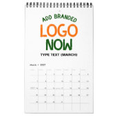 CALENDRIER CLIENT SIMPLE CONTEMPORAIN PROPRE BLANC MODE (Mar 2027)