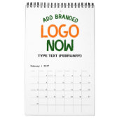 CALENDRIER CLIENT SIMPLE CONTEMPORAIN PROPRE BLANC MODE (Feb 2027)