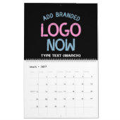 CALENDRIER CLIENT SIMPLE CONTEMPORAIN PROPRE NOIR MODE (Mar 2027)
