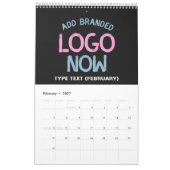CALENDRIER CLIENT SIMPLE CONTEMPORAIN PROPRE NOIR MODE (Feb 2027)