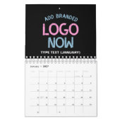 CALENDRIER CLIENT SIMPLE CONTEMPORAIN PROPRE NOIR MODE (Jan 2027)