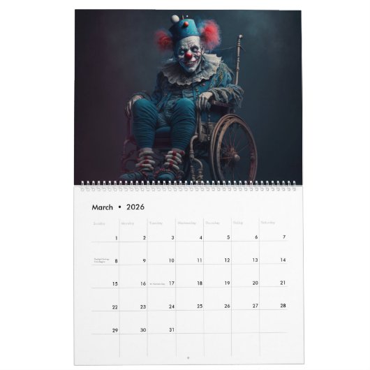 Calendrier Clown (Mar 2026)