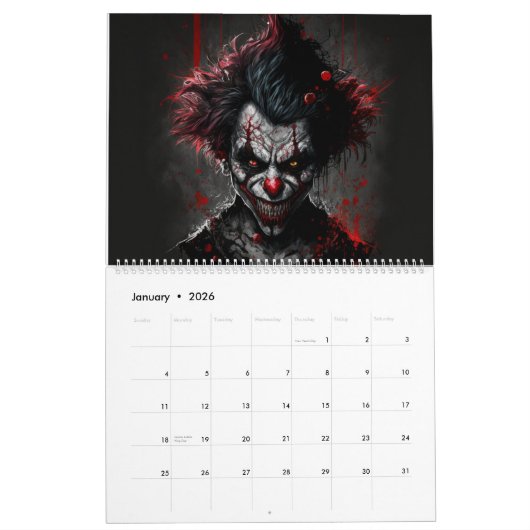 Calendrier  Clown (Jan 2026)