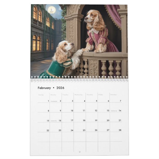 Calendrier Cocker Spaniel Calendar (Feb 2026)