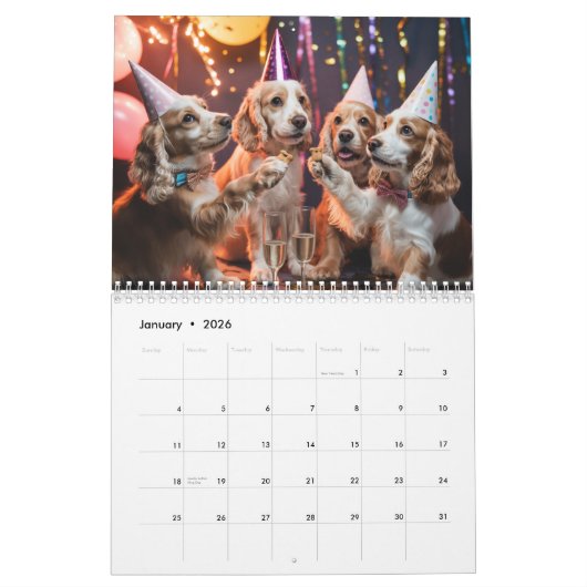 Calendrier Cocker Spaniel Calendar (Jan 2026)