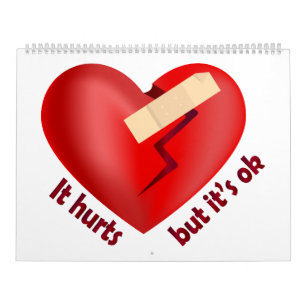Calendrier Coeur brisé guéri avec patch et citation de vie
