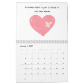 Calendrier Coeurs et phrases d'inspiration (Jan 2027)