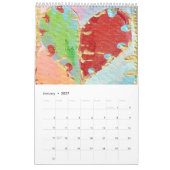 Calendrier Cœurs peints 2027 (Jan 2027)
