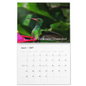 Calendrier Colibris de la Colombie (Mar 2027)