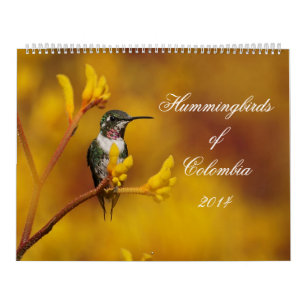 Calendrier Colibris de la Colombie